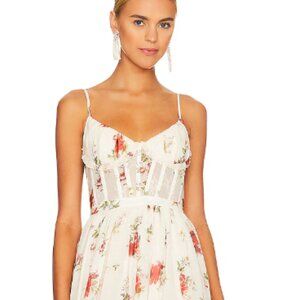 V Chapman Carmen Gown in Natural Dainty Floral